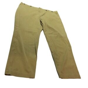 Cabelas Outdoor Mens Khaki Cotton Pants W52 L34 Relaxed Fit Straight Leg Casual